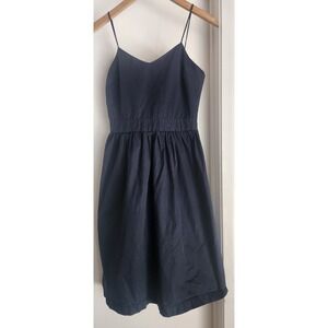 Farrow Women's Mini Dress Size S Blue Cotton Blend Sundress Spaghetti Straps